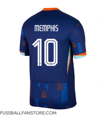 Niederlande Memphis Depay #10 Replik Auswärtstrikot EM 2024 Kurzarm